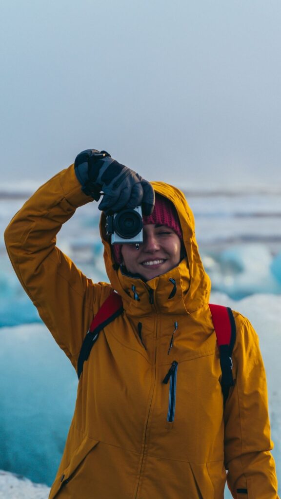 fotógrafa invernal para creación de contenido